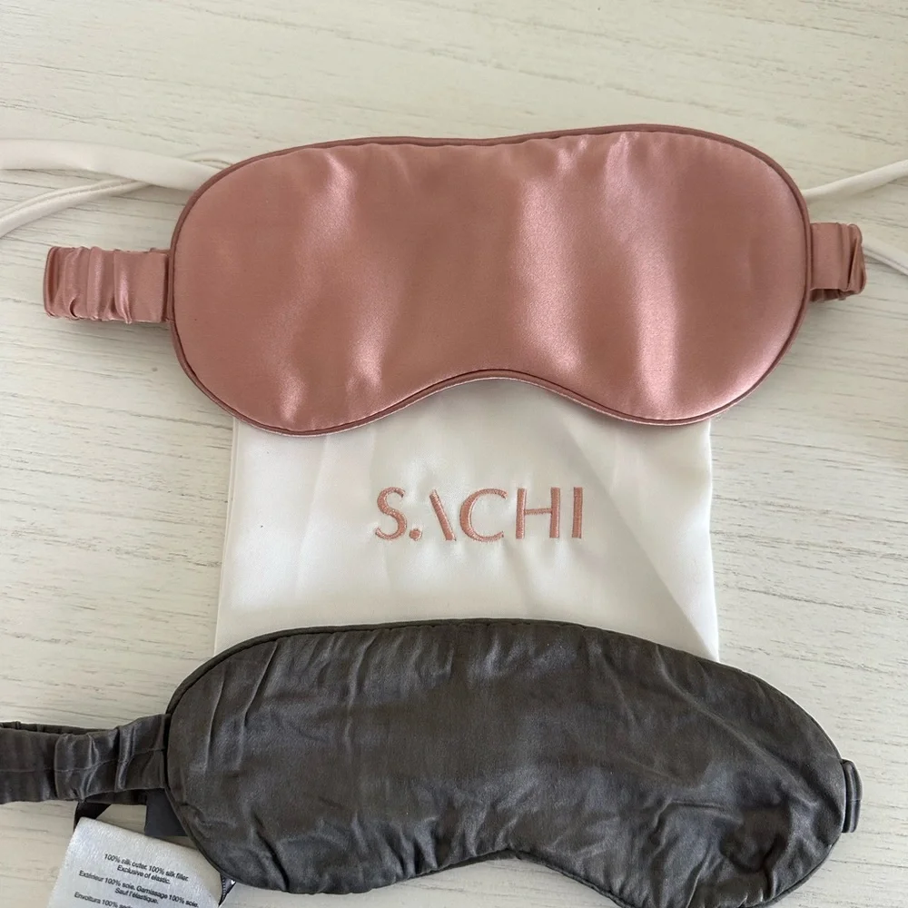 slip Satin Sleep Mask Duo - Charcoal and Blush